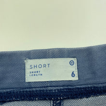 Load image into Gallery viewer, Girls Target, blue stretchy shorts, elasticated, GUC, size 6,  