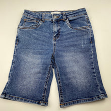 Load image into Gallery viewer, Boys Cotton On, stretch denim jean shorts, adjustable, GUC, size 8,  