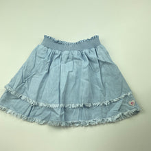Load image into Gallery viewer, Girls Eve&#39;s Sister, blue lyocell skirt, elasticated, EUC, size 4,  