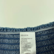 Load image into Gallery viewer, Girls Kids &amp; Co, chambray cotton skirt, elasticated, L: 27cm, FUC, size 5,  