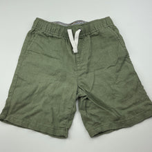 Load image into Gallery viewer, Boys Anko, khaki linen shorts, elasticated, EUC, size 8,  