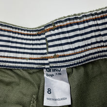 Load image into Gallery viewer, Boys Anko, khaki linen shorts, elasticated, EUC, size 8,  