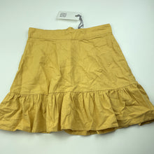 Load image into Gallery viewer, Girls Seed, mustard linen/viscose skirt, L: 40cm, W: 32cm across, NEW, size 12,  