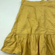 Load image into Gallery viewer, Girls Seed, mustard linen/viscose skirt, L: 40cm, W: 32cm across, NEW, size 12,  