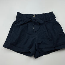 Load image into Gallery viewer, Girls Anko, navy cotton shorts, elasticated, EUC, size 7,  