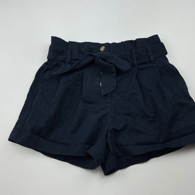 Girls Anko, navy cotton shorts, elasticated, EUC, size 7,  