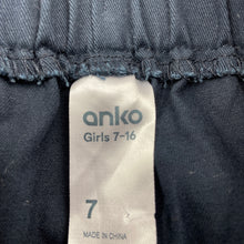 Load image into Gallery viewer, Girls Anko, navy cotton shorts, elasticated, EUC, size 7,  