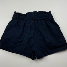 Load image into Gallery viewer, Girls Anko, navy cotton shorts, elasticated, EUC, size 7,  