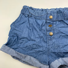 Load image into Gallery viewer, Girls Anko, chambray cotton shorts, elasticated, EUC, size 9,  
