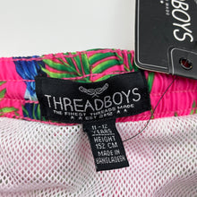 Load image into Gallery viewer, Boys THREADBOYS, lined colourful board shorts, elasticated, NEW, size 11-12,  
