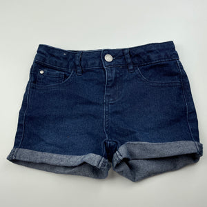 Girls Anko, blue stretch denim shorts, adjustable, EUC, size 7,  