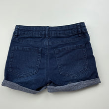 Load image into Gallery viewer, Girls Anko, blue stretch denim shorts, adjustable, EUC, size 7,  
