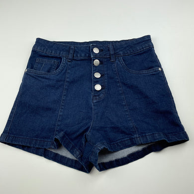 Girls 1964 Denim Co, dark stretch denim shorts, W: 31cm across, EUC, size 14,  