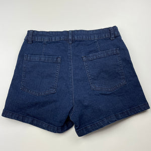 Girls 1964 Denim Co, dark stretch denim shorts, W: 31cm across, EUC, size 14,  