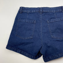 Load image into Gallery viewer, Girls 1964 Denim Co, dark stretch denim shorts, W: 31cm across, EUC, size 14,  
