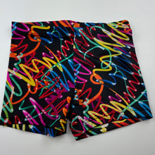 Load image into Gallery viewer, Girls Balera, colourful dance shorts, elasticated, Sz: M, EUC, size 10-12,  