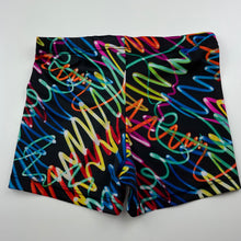 Load image into Gallery viewer, Girls Balera, colourful dance shorts, elasticated, Sz: M, EUC, size 10-12,  
