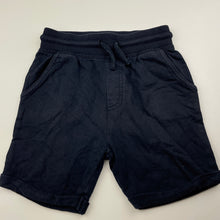 Load image into Gallery viewer, Boys Next, navy cotton casual shorts, elasticated, GUC, size 3-4,  
