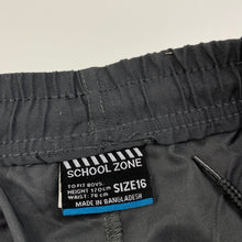 Load image into Gallery viewer, Boys School Zone, grey lightweight school shorts, elasticated, GUC, size 16,  