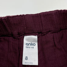 Load image into Gallery viewer, Girls Anko, crinkle cotton shorts, elasticated, GUC, size 8,  