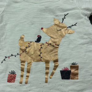 Girls Anko, Christmas cotton t-shirt / top, GUC, size 0,  