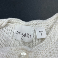 Load image into Gallery viewer, Girls Origami, knitted bolero cardigan, GUC, size 1,  