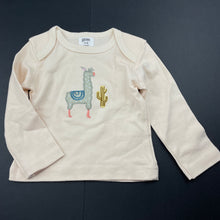 Load image into Gallery viewer, unisex Gem Look, embroidered organic cotton long sleeve top, EUC, size 00,  