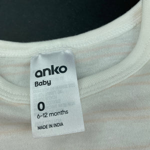 Girls Anko, soft cotton bodysuit / romper, EUC, size 0,  