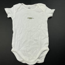 Load image into Gallery viewer, Boys Anko, white cotton bodysuit / romper, crocodile, FUC, size 0,  