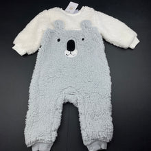 Load image into Gallery viewer, unisex Dymples, thick fleece romper, koala, NEW, size 0,  