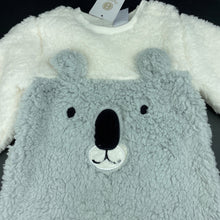 Load image into Gallery viewer, unisex Dymples, thick fleece romper, koala, NEW, size 0,  