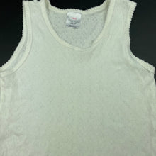 Load image into Gallery viewer, Girls Mango, cream pointelle cotton singlet top, EUC, size 10,  