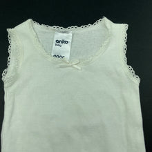 Load image into Gallery viewer, Girls Anko, lace trim cotton singletsuit, EUC, size 0000,  