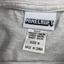 Load image into Gallery viewer, unisex Mojang, MINECRAFT flip sequin t-shirt / top, GUC, size 8,  