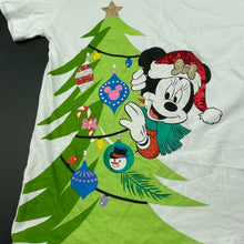 Load image into Gallery viewer, Girls Disney, Minnie Mouse cotton Christmas t-shirt / top, EUC, size 9,  