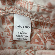 Load image into Gallery viewer, Boys Baby Berry, lightweight cotton short sleeve shirt, EUC, size 0,  