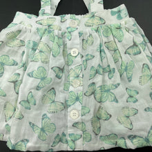 Load image into Gallery viewer, Girls Baby Baby, lightweight cotton suspender skirt, elasticated, butterflies, EUC, size 0,  