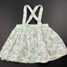 Load image into Gallery viewer, Girls Baby Baby, lightweight cotton suspender skirt, elasticated, butterflies, EUC, size 0,  