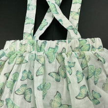 Load image into Gallery viewer, Girls Baby Baby, lightweight cotton suspender skirt, elasticated, butterflies, EUC, size 0,  