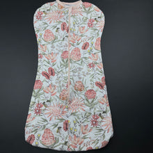 Load image into Gallery viewer, Girls Anko, floral organic cotton blend sleeping bag, GUC, size 000,  