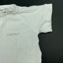 Load image into Gallery viewer, unisex Bonds, white cozysuit romper, EUC, size 00,  