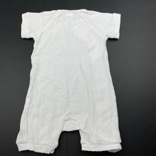 Load image into Gallery viewer, unisex Bonds, white cozysuit romper, EUC, size 00,  