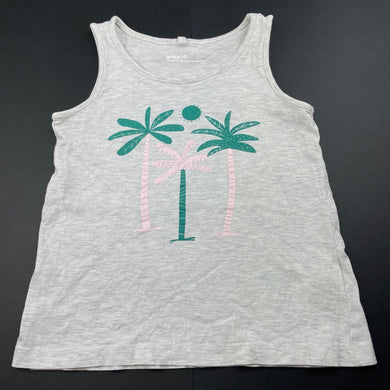 Girls Anko, grey marle singlet / tank top, GUC, size 4,  