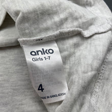 Load image into Gallery viewer, Girls Anko, grey marle singlet / tank top, GUC, size 4,  