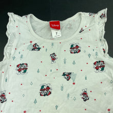 Load image into Gallery viewer, Girls Disney, Mickey &amp; Minnie Mouse cotton Christmas top, FUC, size 7,  