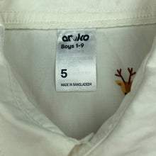 Load image into Gallery viewer, Boys Anko, Christmas lightweight cotton short sleeve shirt, EUC, size 5,  