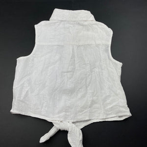 Girls Anko, cotton tie front shirt / top, EUC, size 9,  