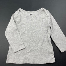 Load image into Gallery viewer, unisex H&amp;M, grey organic cotton long sleeve top, EUC, size 0,  