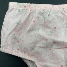 Load image into Gallery viewer, Girls Target, lightweight floral cotton bloomers / nappy cover, EUC, size 0,  