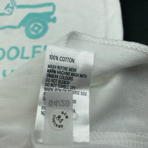 unisex Anko, white cotton singlet top, jeep, EUC, size 0,  